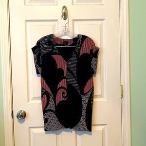 Theory printed short sleeve blouse